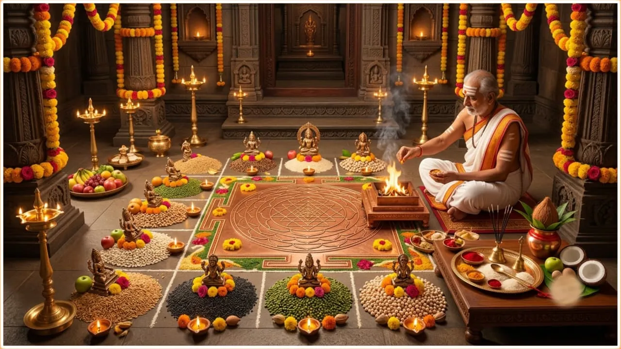 Navagraha Puja for planetary balance performed at Shree Shiv Divy Astrology Centre